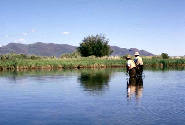 Fishing friends.�@Silver Creek, Idaho, U.S.A.