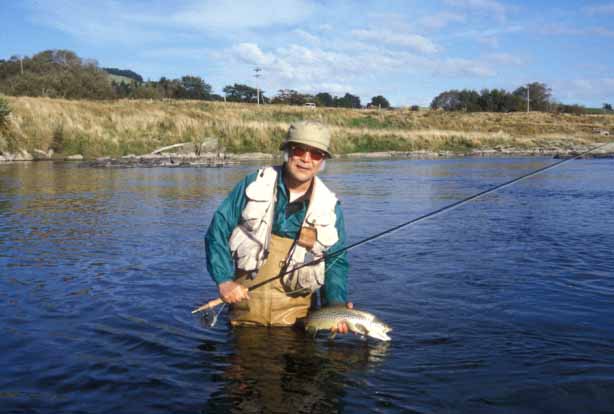 The author, at the Mataura River, New Zealand.